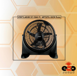 VENTILADOR DE CHAO P/ ARTISTA 40CM Preto 
