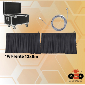 KIT CORTINA DE FRENTE OXFORD 15X6M COM CABO DE AÇO