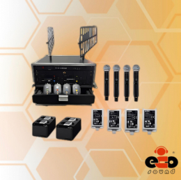 KIT 4x MICROFONES SHURE S/FIO SLXD (COMBO)+ COMBINER +ANTENAS (BIVOLT)*