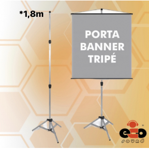 PORTA BANNER 1.8M ALUMINIO CINZA